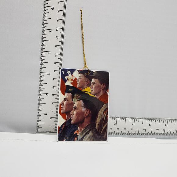 1996 Hallmark Growth of a Leader Boy Scouts Ceramic Keepsake Holiday Ornament - Picture 5 of 5